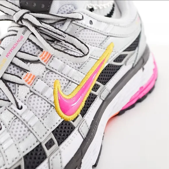 Nike P6000 Women's 8 Silver and Pink Running Shoes - Picture 4 of 9